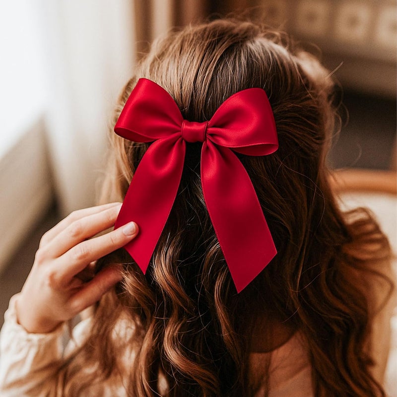 Fullive 1 1/2 Inch Ribbon for Gift Wrapping, 30Yards Wine Red Christmas Tree Ribbon, Polyester Ribbons for Flower Bouquet for Wedding Christmas Decoration DIY Bows Wrapping Bouquet Floral Arrangements - Image 5